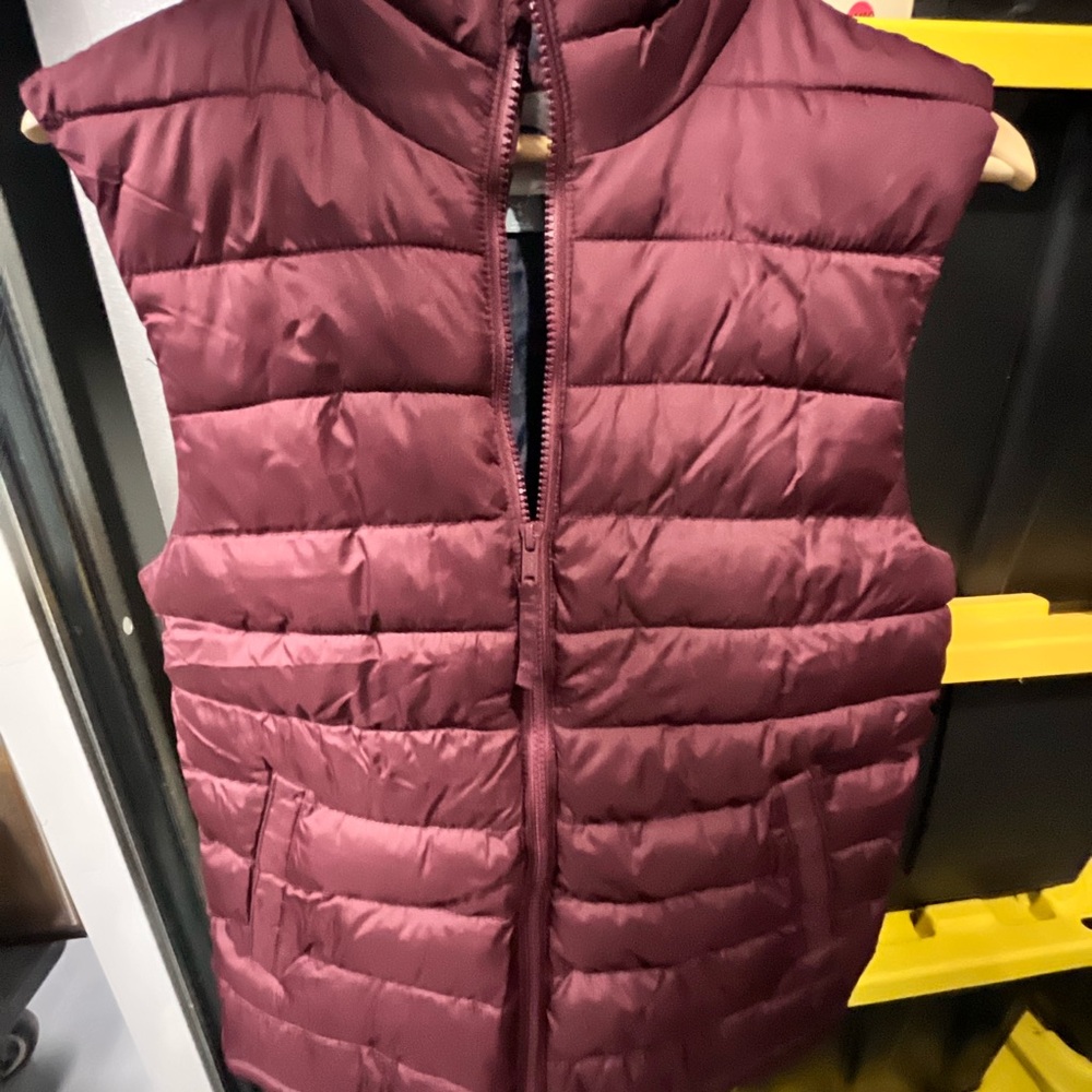 Old Navy Maroon Quilted Vest